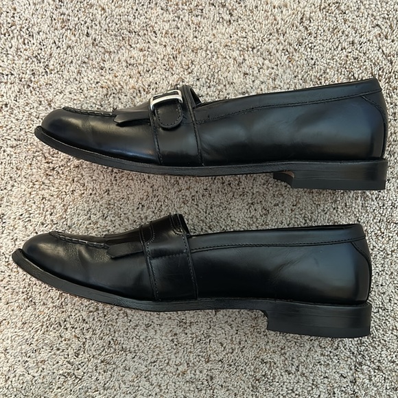 Allen Edmonds / Cahill Men's Black Leather Loafers with Buckle 9.5D Made in USA - Picture 4 of 13